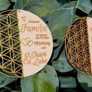 Familienschild Lebensblume